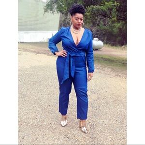 Denim Jumpsuit with belt